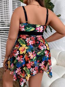 SHEIN 大码热带印花比基尼夏日海滩 - 彩色 - 查看 3