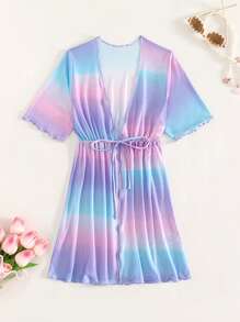 Swim Vcay Teenager Mädchen Kimono mit Farbverlauf Muster, Tunnelzug,