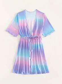 Swim Vcay Teenager Mädchen Kimono mit Farbverlauf Muster, Tunnelzug,