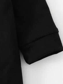 1pc Cute Gradient Color Letter Slogan Pattern Long Sleeve Romper For Baby Girls