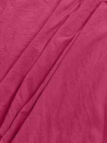 SHEIN LUNE Solid Split Thigh Skirt - Hot Pink - View 7