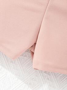 SHEIN 女大童紐扣細節吊帶背心和短褲 - 粉色 - 查看 6