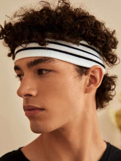 Academia عصابة شعر نمط مخطط 2 قطع نساء