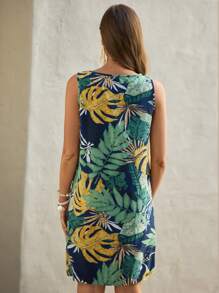 EMERY ROSE Tropical Summer Dress Print Tank Dress