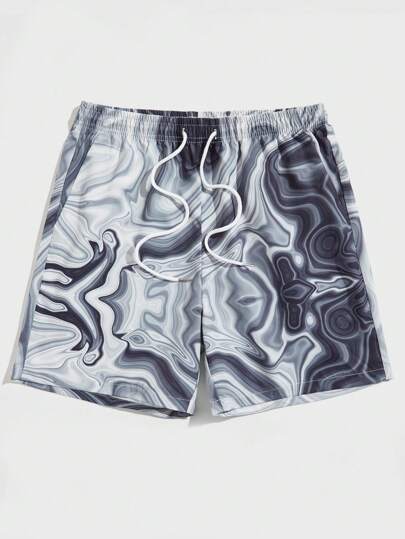 Street Life Pantaloncini con coulisse in vita a stampa marmorizzata, per la scuola