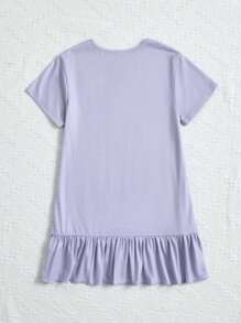 SHEIN Piyama Gadis Muda - Lilac Purple - View 2