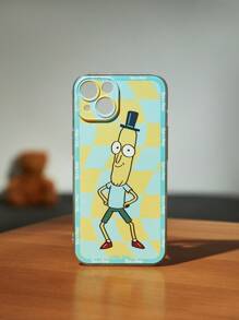 Rick and Morty | ROMWE 1入組字母卡通圖案矽膠手機殼，適用於iPhone - 彩色 - 查看 1