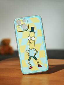 Rick and Morty | ROMWE 1入組字母卡通圖案矽膠手機殼，適用於iPhone - 彩色 - 查看 2