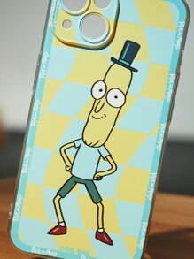 Rick and Morty | ROMWE 1入組字母卡通圖案矽膠手機殼，適用於iPhone - 彩色 - 查看 3
