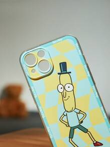 Rick and Morty | ROMWE 1入組字母卡通圖案矽膠手機殼，適用於iPhone - 彩色 - 查看 5