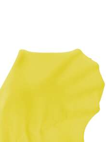 SHEIN Essnce unicolor Top de tirantes & fruncido Falda - Amarillo - Ver 6