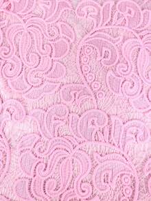 Hơn Ren hoa Xù Hoa Sen Váy ống - Hồng - Xem 7