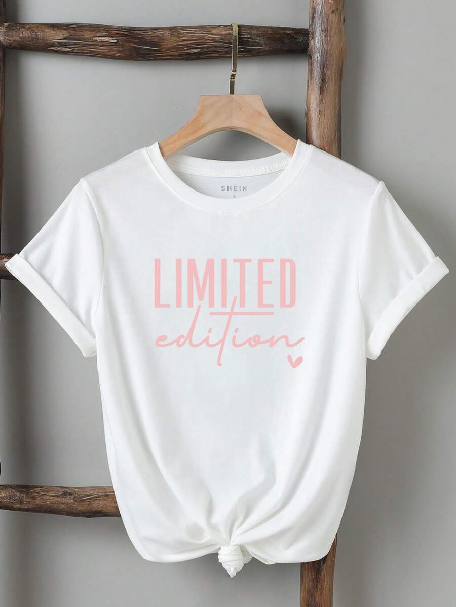 INAWLY Slogan Graphic Tee LIMITED Edition Graphic Tees Women Tops - White - View 1