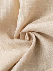 SHEIN LUNE 大碼西裝領單排釦西裝外套 - 杏色 - 查看 4