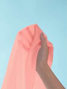 高衩側打結沙灘纏腰式半身裙 - 粉色 - 查看 4