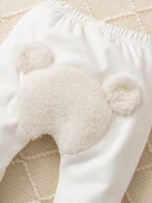 SHEIN 女嬰貼布細節長褲