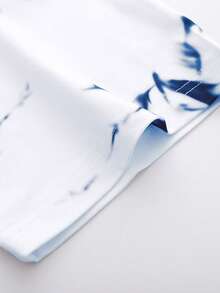 Manfinity Men Plus Letter Graphic Tie Dye Print Tee - Multicolor - View 3