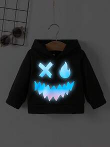 女婴万圣节卡通图案卫衣 - 黑色 - 查看 3