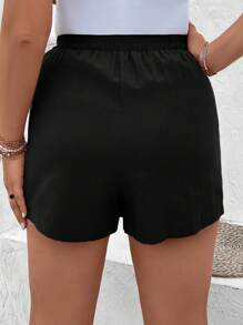 SHEIN VCAY Plus Knot Side Wrap Summer Skort