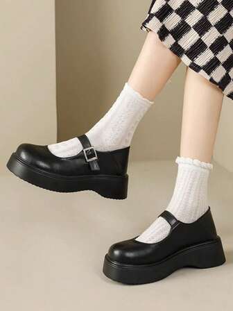 時尚瑪麗珍風格單鞋適合女士,休閒學院風