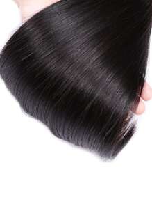 4pcs long straight bundles with 13 X 4 lace frontal natural black virgin human hair Extensions
