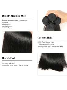 4pcs long straight bundles with 13 X 4 lace frontal natural black virgin human hair Extensions