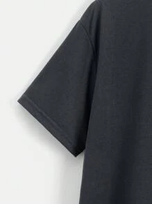 SHEIN LUNE 骷髏和印花T恤 - 深灰色 - 查看 5