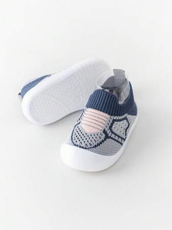 1pair Girls' Fashionable Printed Style Flat Sneakers Suitable For Spring And Summer Seasons