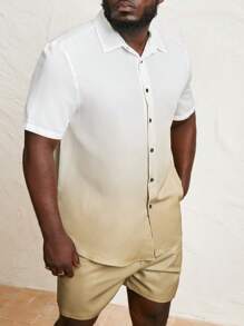 Manfinity NXTstreet Men Plus Ombre Shirt & Shorts - Multicolor - View 5