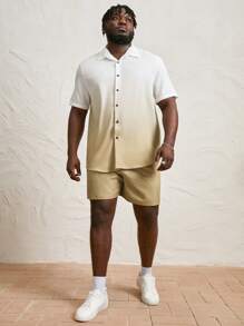 Manfinity NXTstreet Men Plus Ombre Shirt & Shorts - Multicolor - View 6