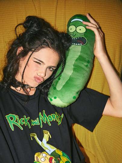 Rick and Morty | ROMWE 1pc Cartoon Design Decorative Pillow,Cute Throw Pillow