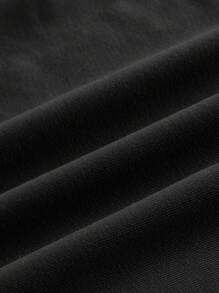 SHEIN EZwear Letter Patched Cami Top & Biker Shorts - Black - View 4