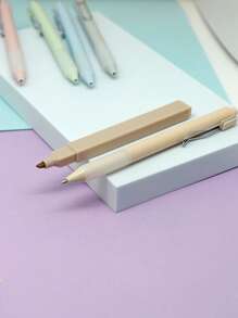 10pcs/set  Soft Tip Pastel Highlighter Pens Art Marker and Colored Gel Pens Ins Stationery Student Supplies For Journaling - Multicolor - View 4