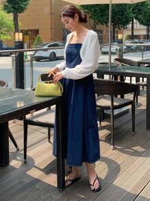 DAZY Women Solid Color Long Sleeve Button Front Casual Business Jacket For Autumn
