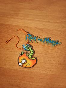 Rick and Morty | ROMWE 1入組女士字母和卡通圖案亞克力可愛鑰匙圈 - 彩色 - 查看 6