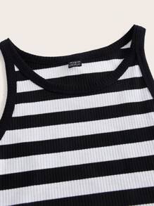 SHEIN EZwear Striped Tank Top & Skirt