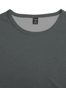 Manfinity Homme Bộ hai mảnh Nam Dây kéo màu trơn Giải trí - Màu xám đen - Xem 4