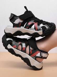 孩子們的閒暇時尚運動涼鞋 - 黑色 - 查看 2