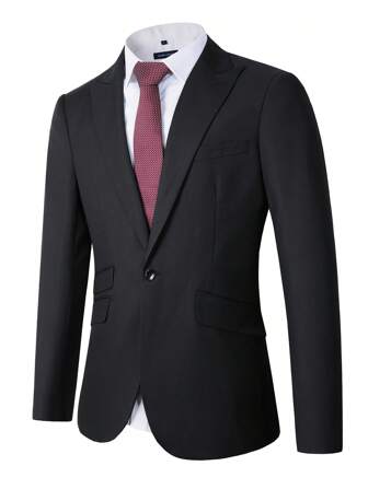 Manfinity Mode Uomo 1 pezzo Blazer con singolo bottone