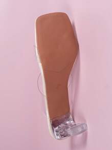 Dép Nữ Gót Pha Lê - trắng - Xem 6