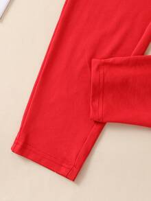 SHEIN Cô gái Tween Đồ họa Chữ cái Áo thun & Bộ áo liền quần Cami - Nhiều màu - Xem 6