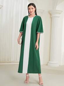 Mulvari Colorblock Batwing Sleeve Dress
