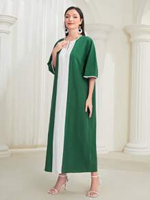 Mulvari Colorblock Batwing Sleeve Dress