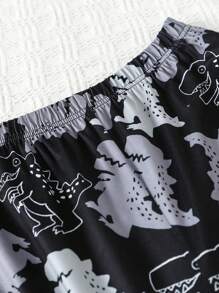 Tween Boy Dinosaur & Letter Graphic Tee & Pants PJ Set