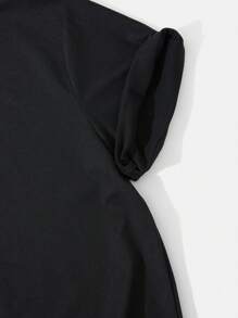 SHEIN LUNE 愛心圖案T恤 - 黑色 - 查看 4