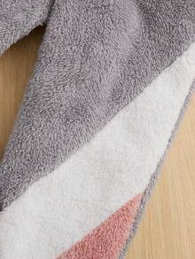 SHEIN Cô gái Tween Khối màu Flannel Áo chui đầu & Quần - Nhiều màu - Xem 4