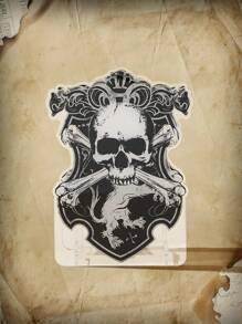 ROMWE Academia 1pc Skull Design Acrylic Pen Holder - Multicolor - View 1