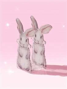 ROMWE Kawaii 1pc Rabbit Design Acrylic Pen Holder - Multicolor - View 2