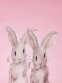 ROMWE Kawaii 1pc Rabbit Design Acrylic Pen Holder - Multicolor - View 6