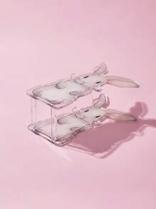 ROMWE Kawaii 1pc Rabbit Design Acrylic Pen Holder - Multicolor - View 5
